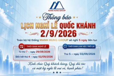 Manh Hung Group Thông Báo Lịch Nghỉ Lễ Quốc Khánh 2/9/2026
