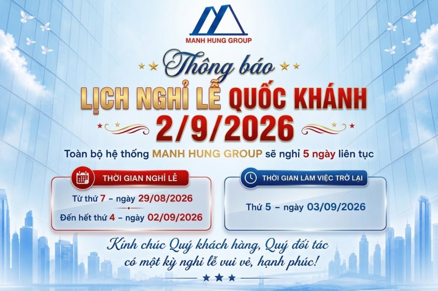 Manh Hung Group Thông Báo Lịch Nghỉ Lễ Quốc Khánh 2/9/2026